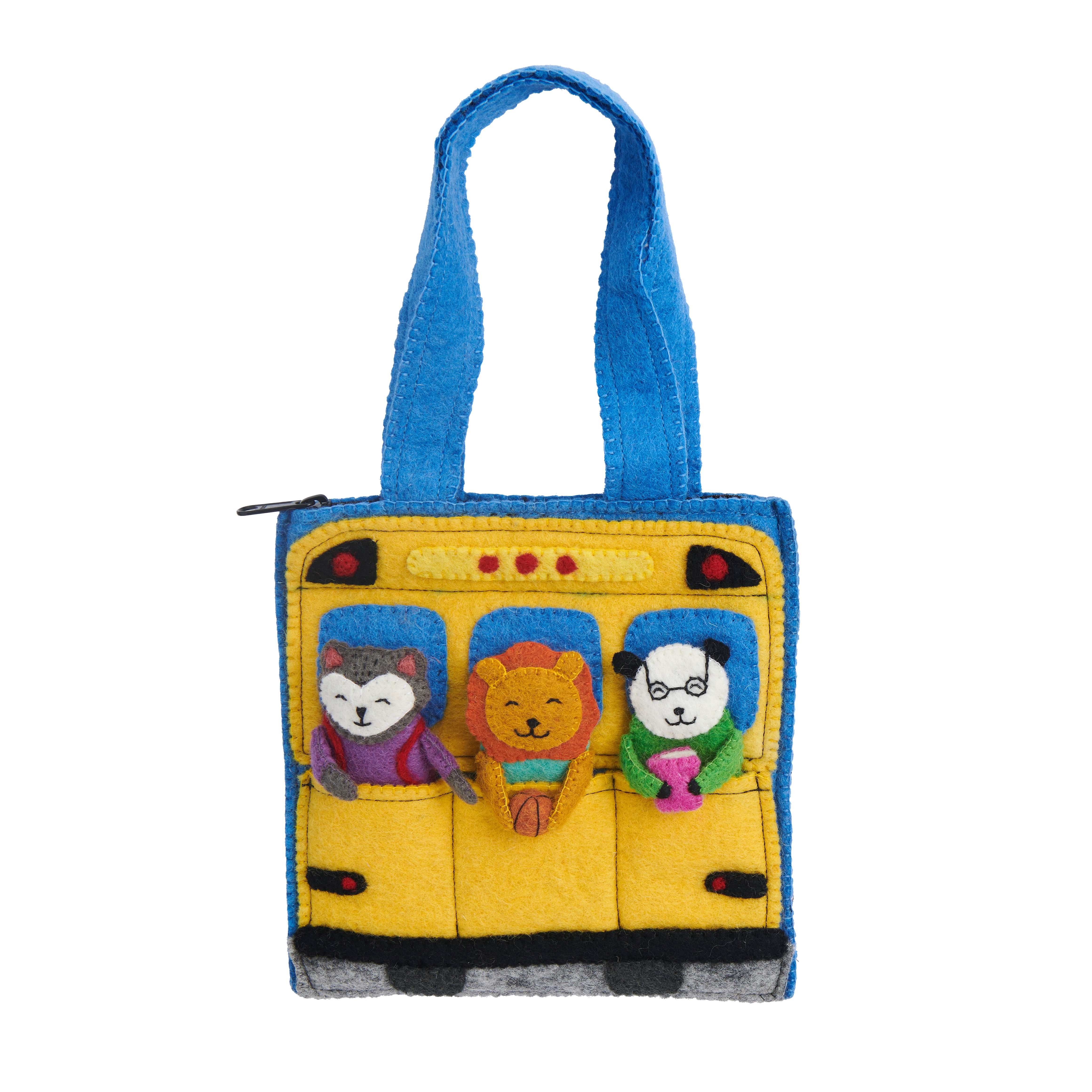 Felt School Bus Puppet Bag