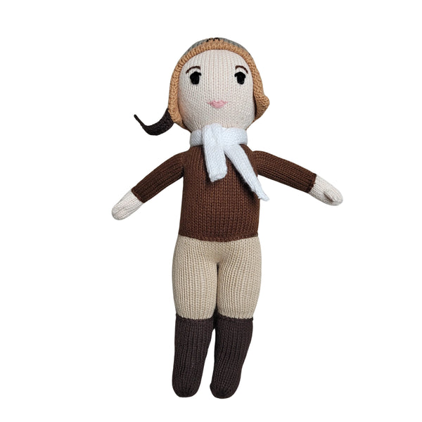 Knit Amelia Earhart Toy