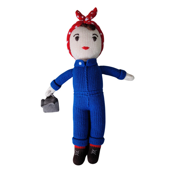 Knit Rosie the Riveter Toy