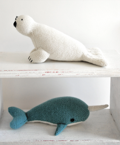 Knit Alpaca Stuffed Narwhal