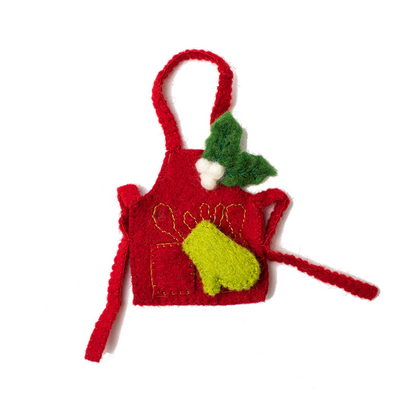 Felt Kitchen Apron Ornament