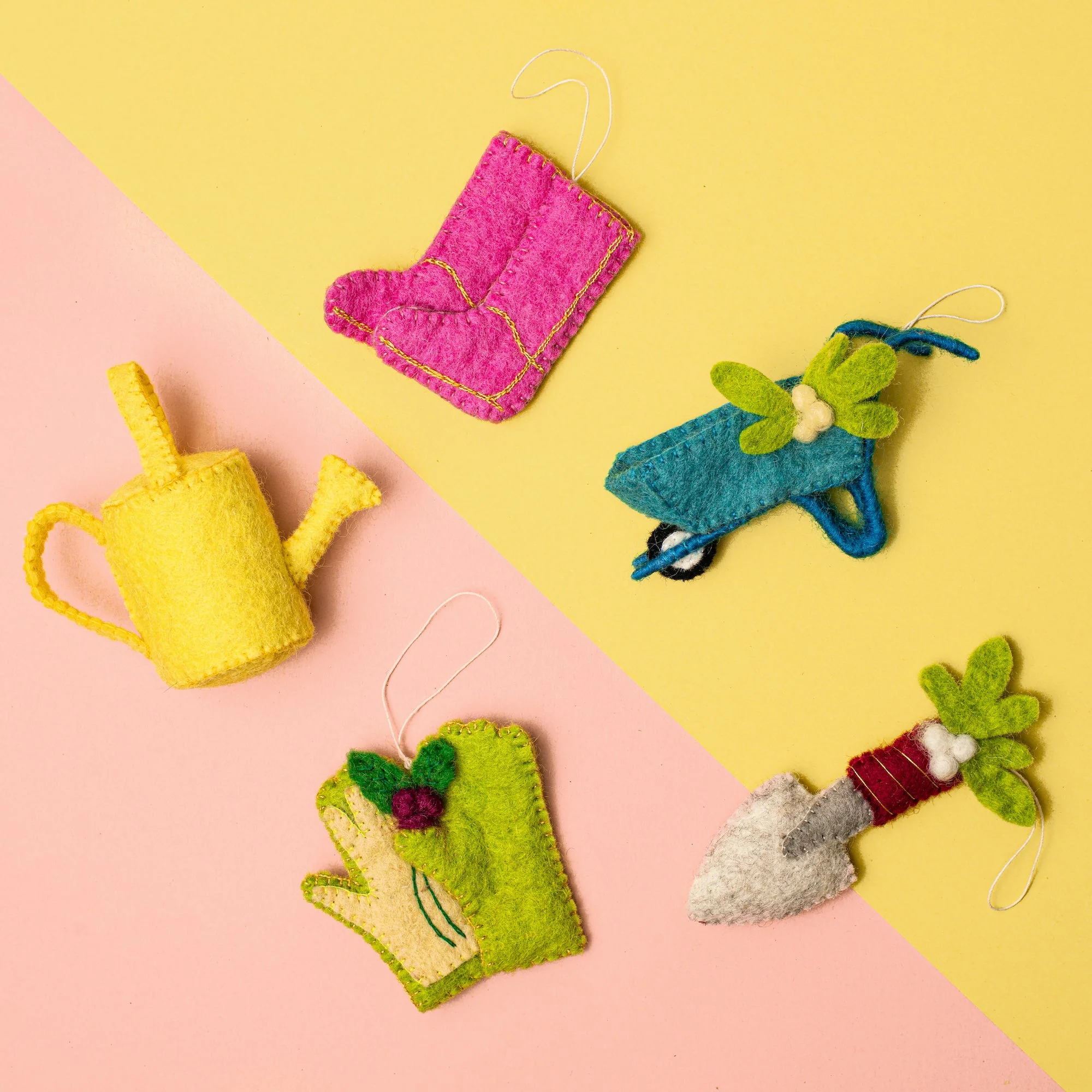 Felt Wheelbarrow Ornament