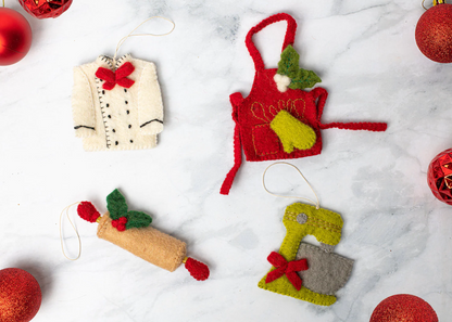 Felt Kitchen Apron Ornament