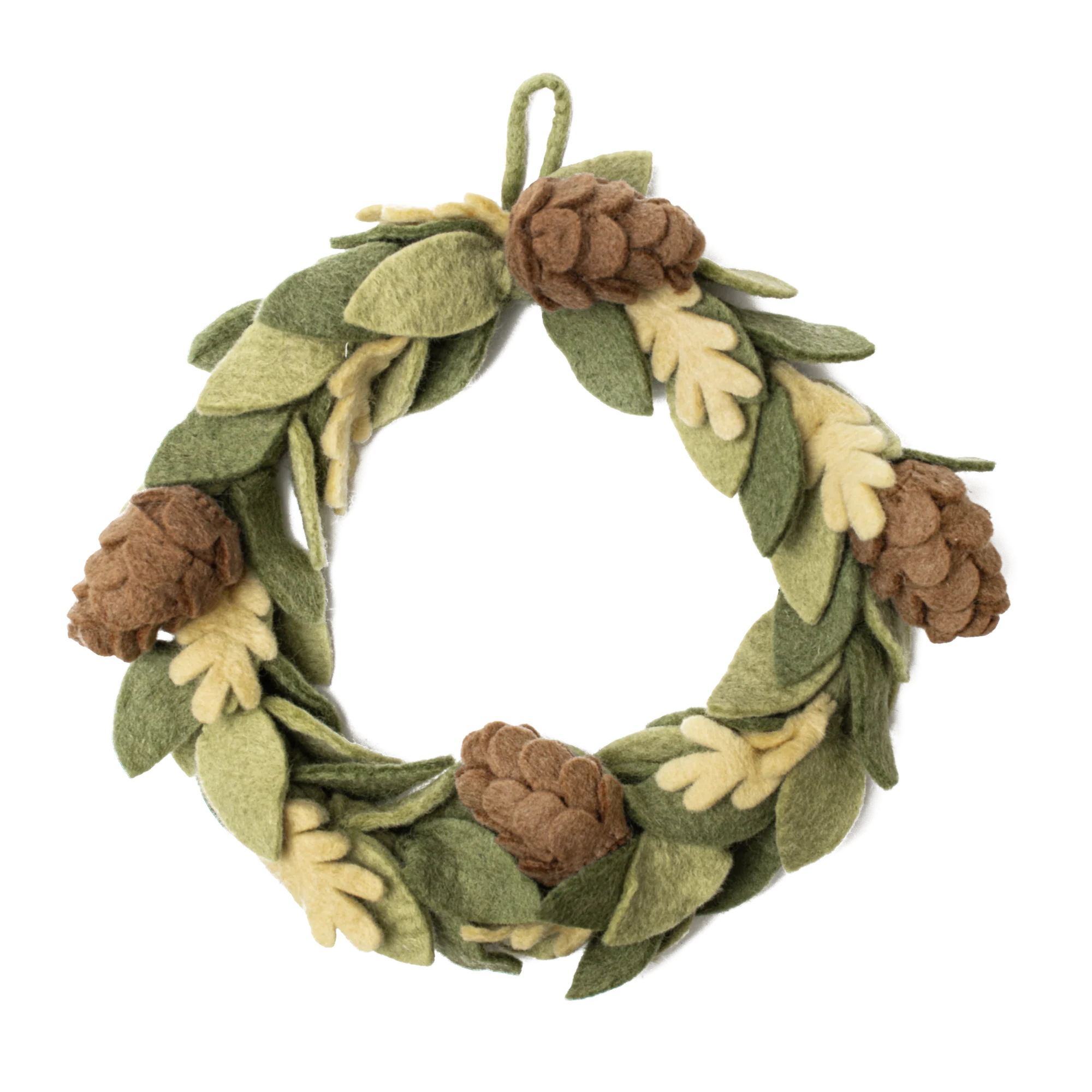 Felt Pinecone Wreath