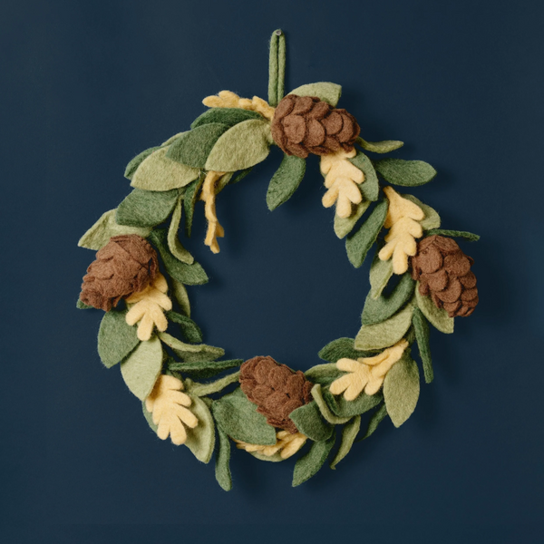 Felt Pinecone Wreath