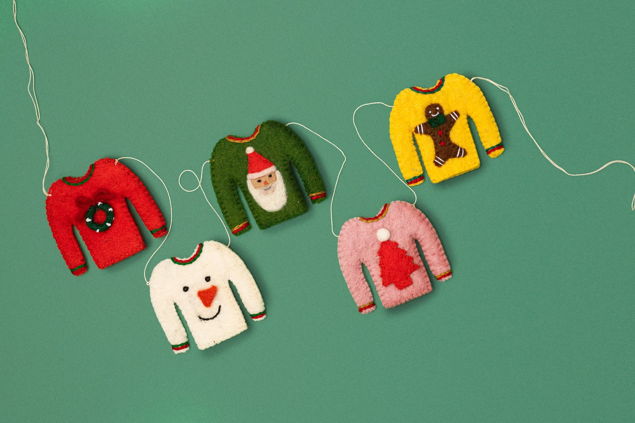 Felt Holiday Sweater Garland