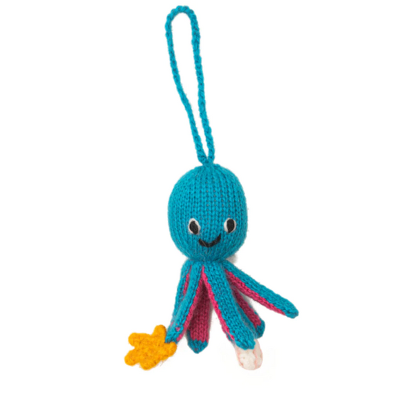 Knit Octopus Ornament