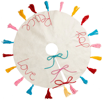 Felt 'Peace, Joy, Love' Tree Skirt