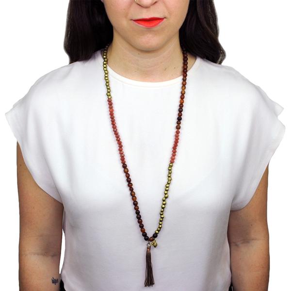 SAMPLE SALE: Guatemalan Beaded Tassel Necklace