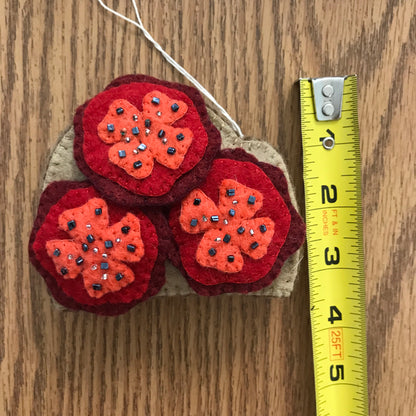 Felt Tomato Toast Ornament