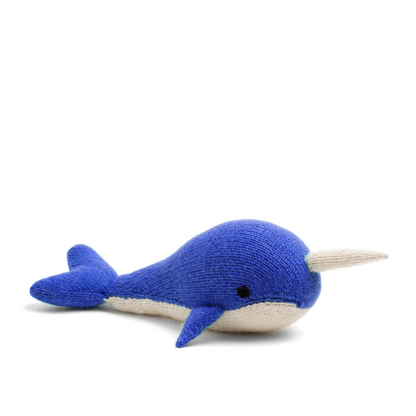 Knit Alpaca Stuffed Narwhal