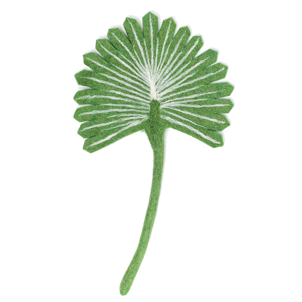 Felt Scalloped Fan Palm Leaf