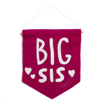 Felt Big Sis Banner Flag