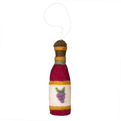 Felt Wine Bottle Ornament