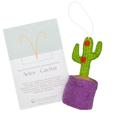 Plant Ornament Astrology Signs With Card