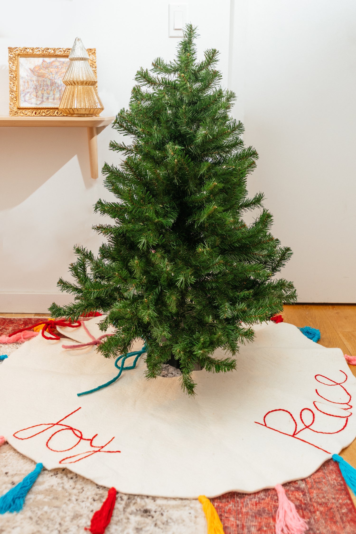 Felt 'Peace, Joy, Love' Tree Skirt