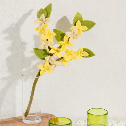 Felt Forsythia Flower