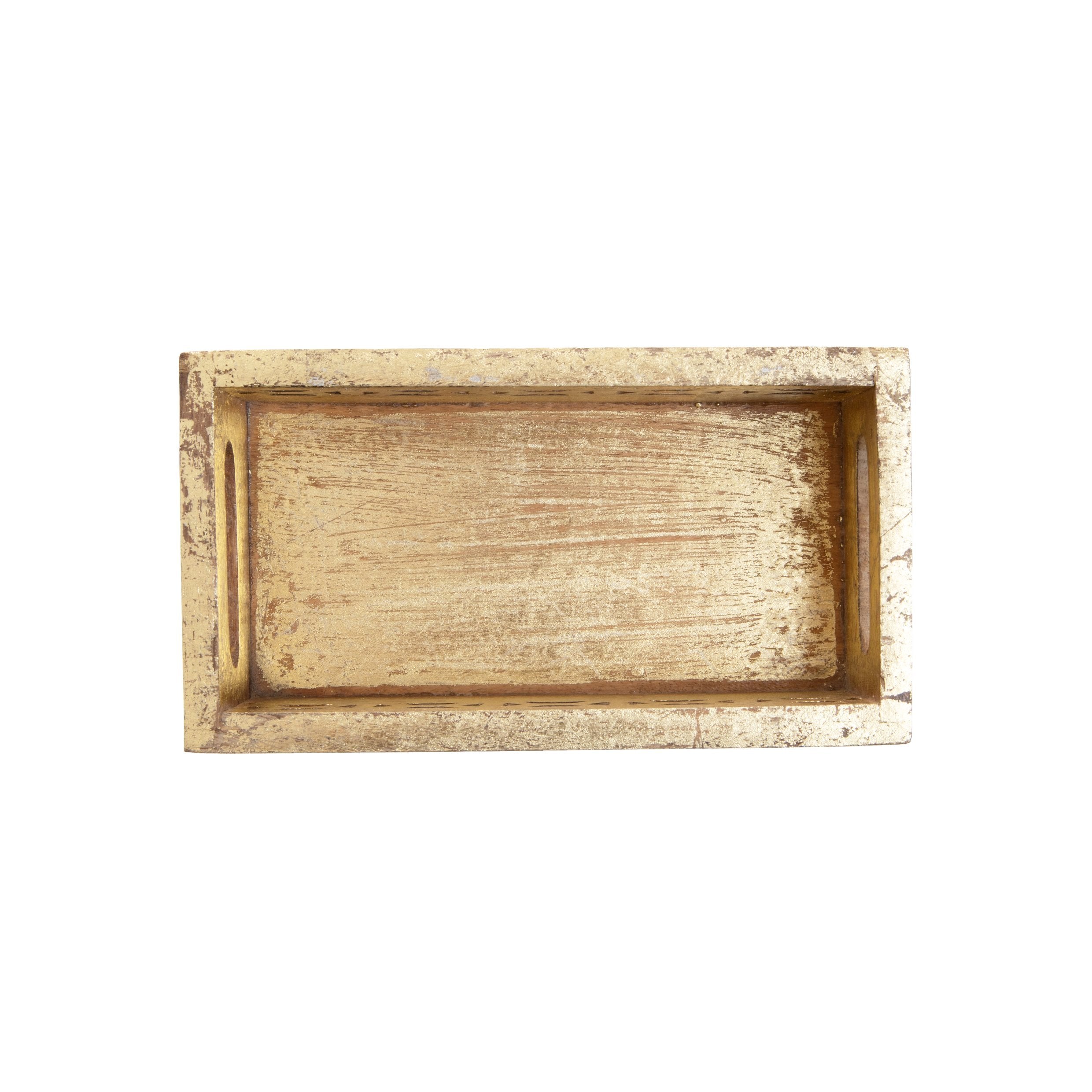 Small Gold Mango Wood Tray