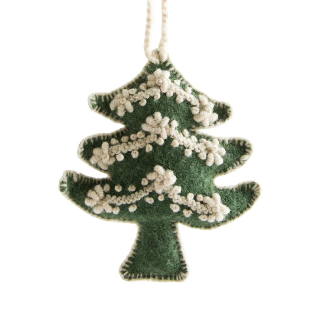 Tree Embroidered Holiday Ornament