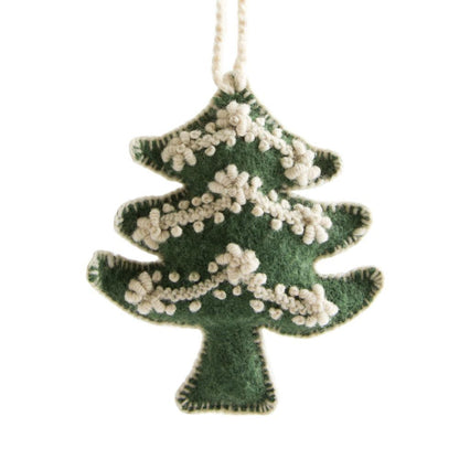 Tree Embroidered Holiday Ornament