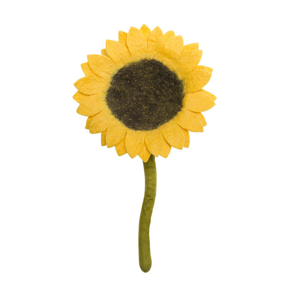 Fair Trade Felt Sunflower, yellow: Handmade in Nepal trafficked women Global Goods Partners bouquet