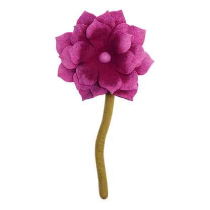 Fair Trade Felt Lotus Flower, pink: Handmade Nepal trafficked women Global Goods Partners bouquet