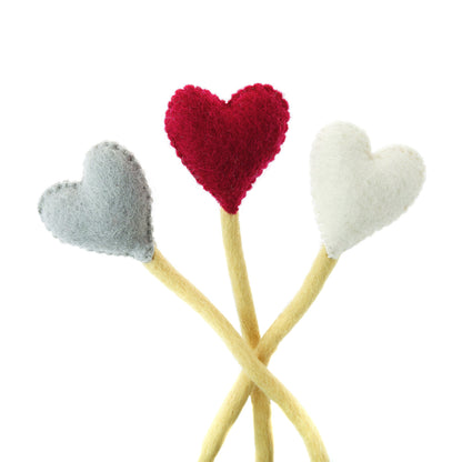 Felt Heart Stems