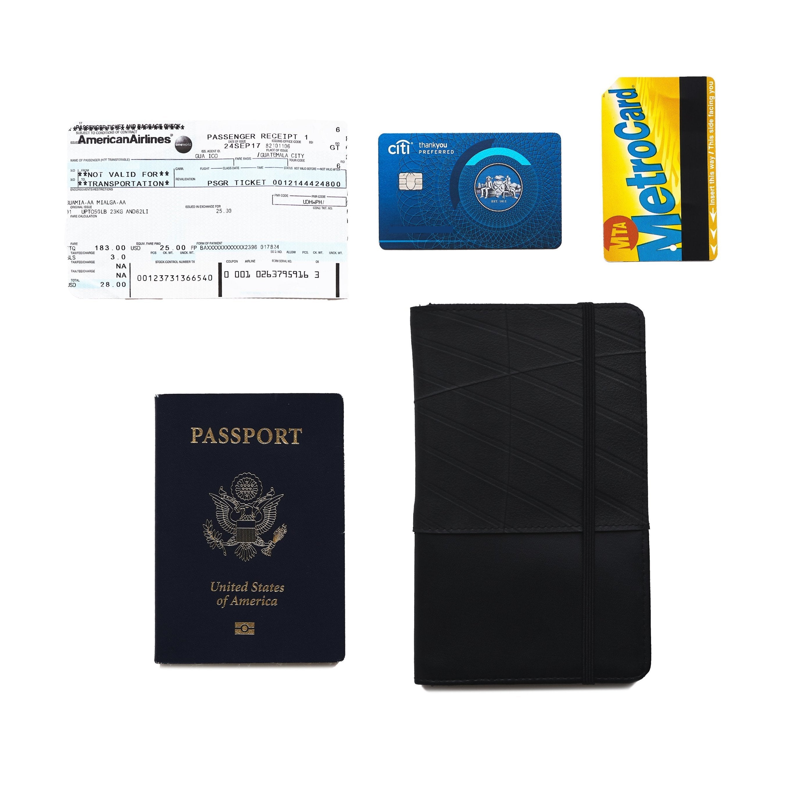 Recycled Tire & Vinyl Passport Holder