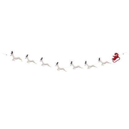 Santa and Reindeer Garland