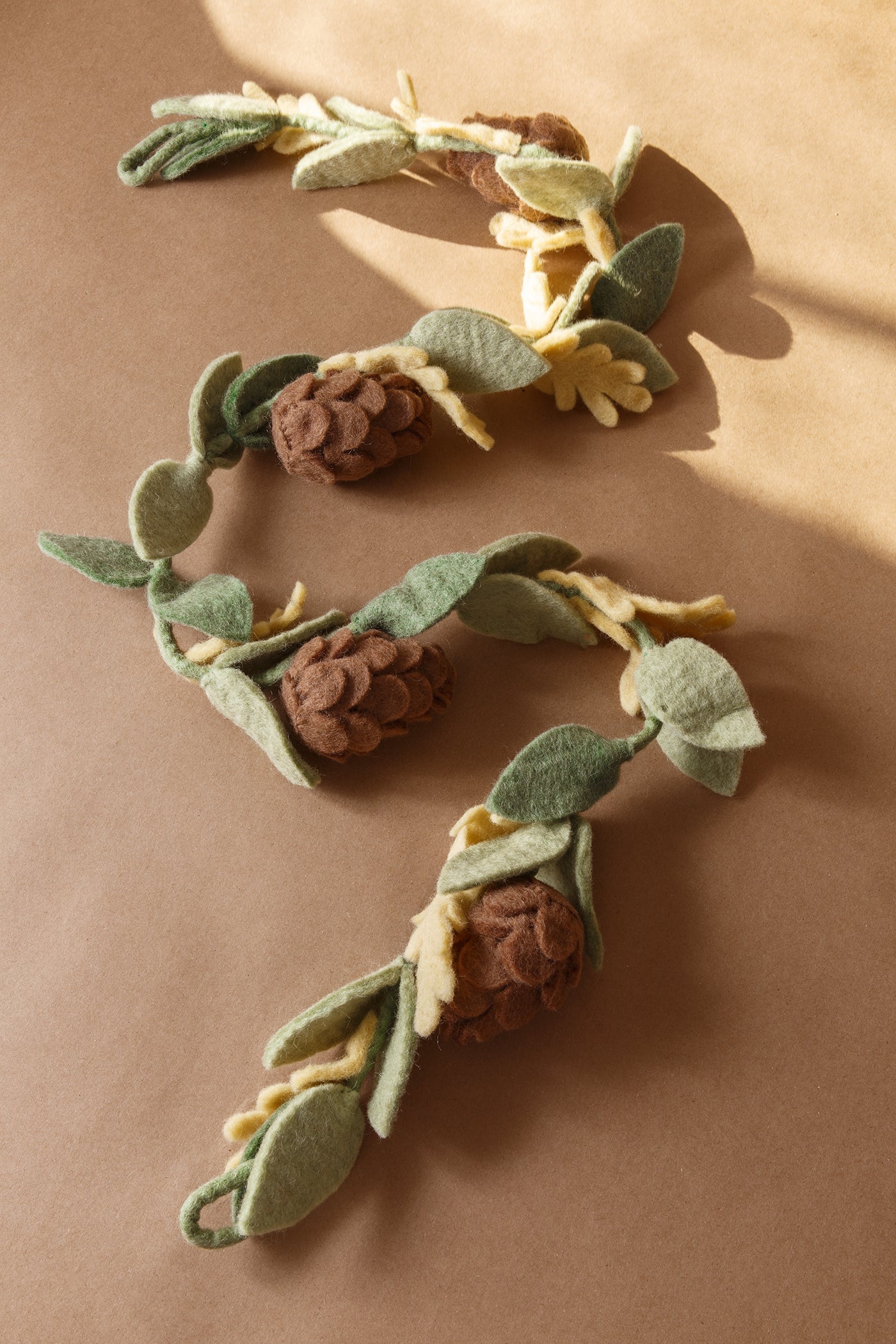 Felt Pinecone Garland