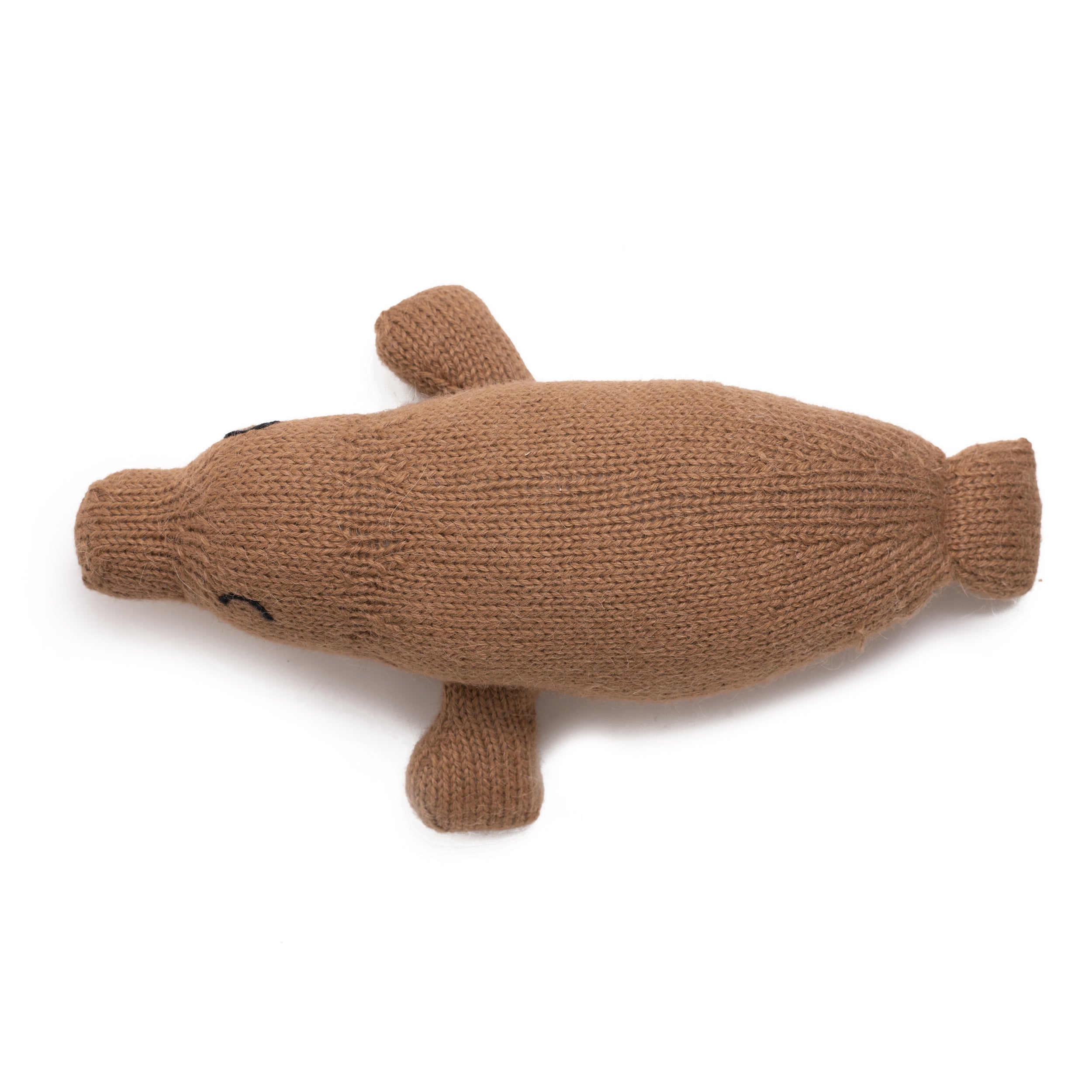 Knit Alpaca Stuffed Manatee Toy