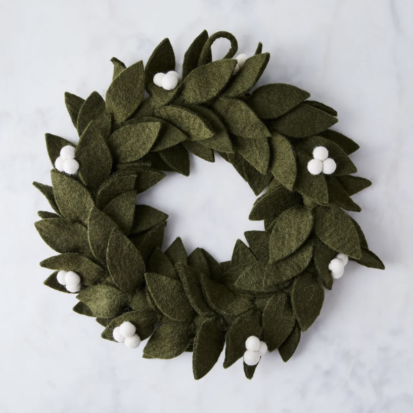 Felt Mistletoe Wreath