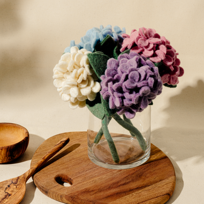 Felt Hydrangea Flower