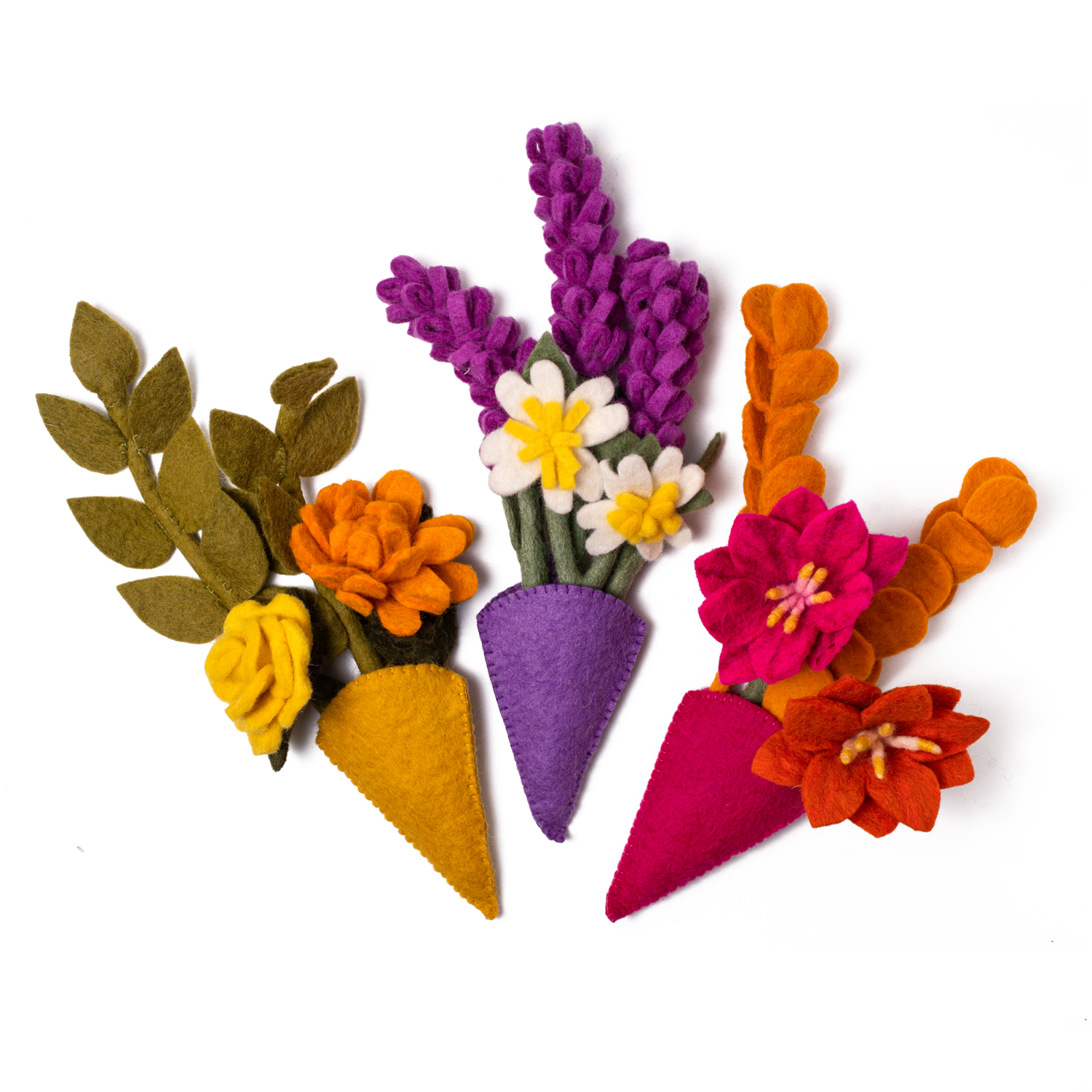 Mini Felt Hanging Bouquets