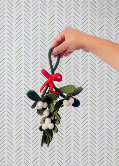 Felt Mistletoe Ornament