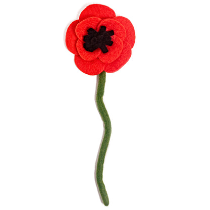 Felt Poppy Flower