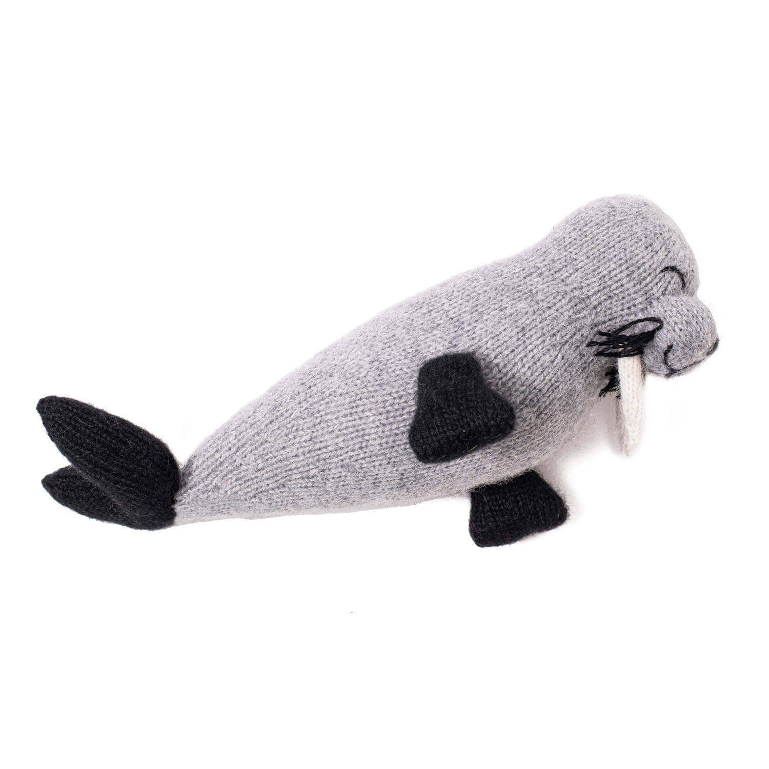 Knit Alpaca Stuffed Walrus Toy