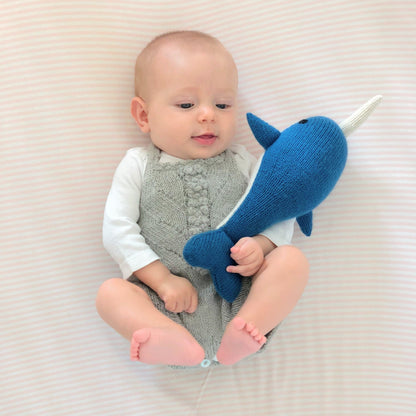 Knit Alpaca Stuffed Narwhal