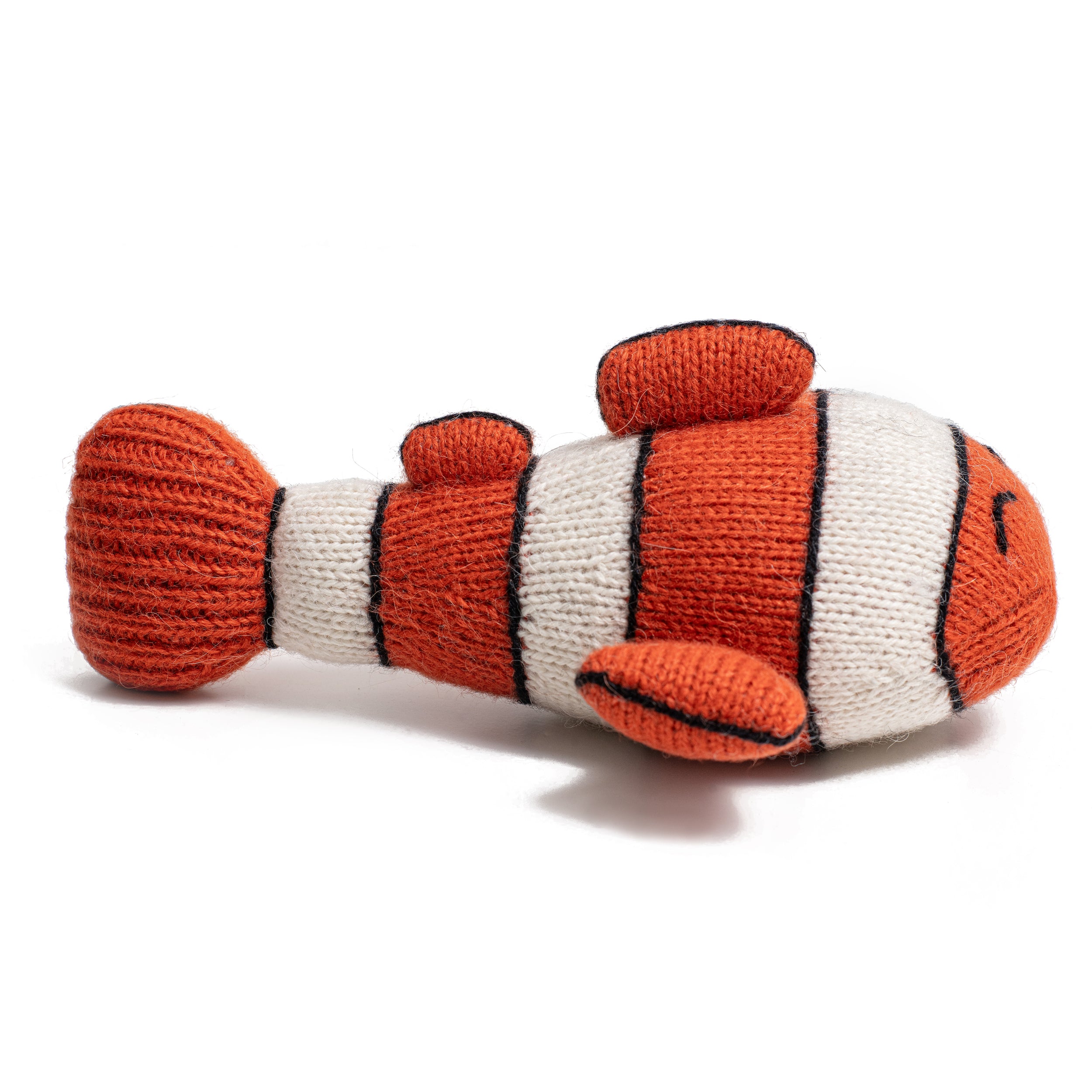 Knit Alpaca Stuffed Clownfish Toy