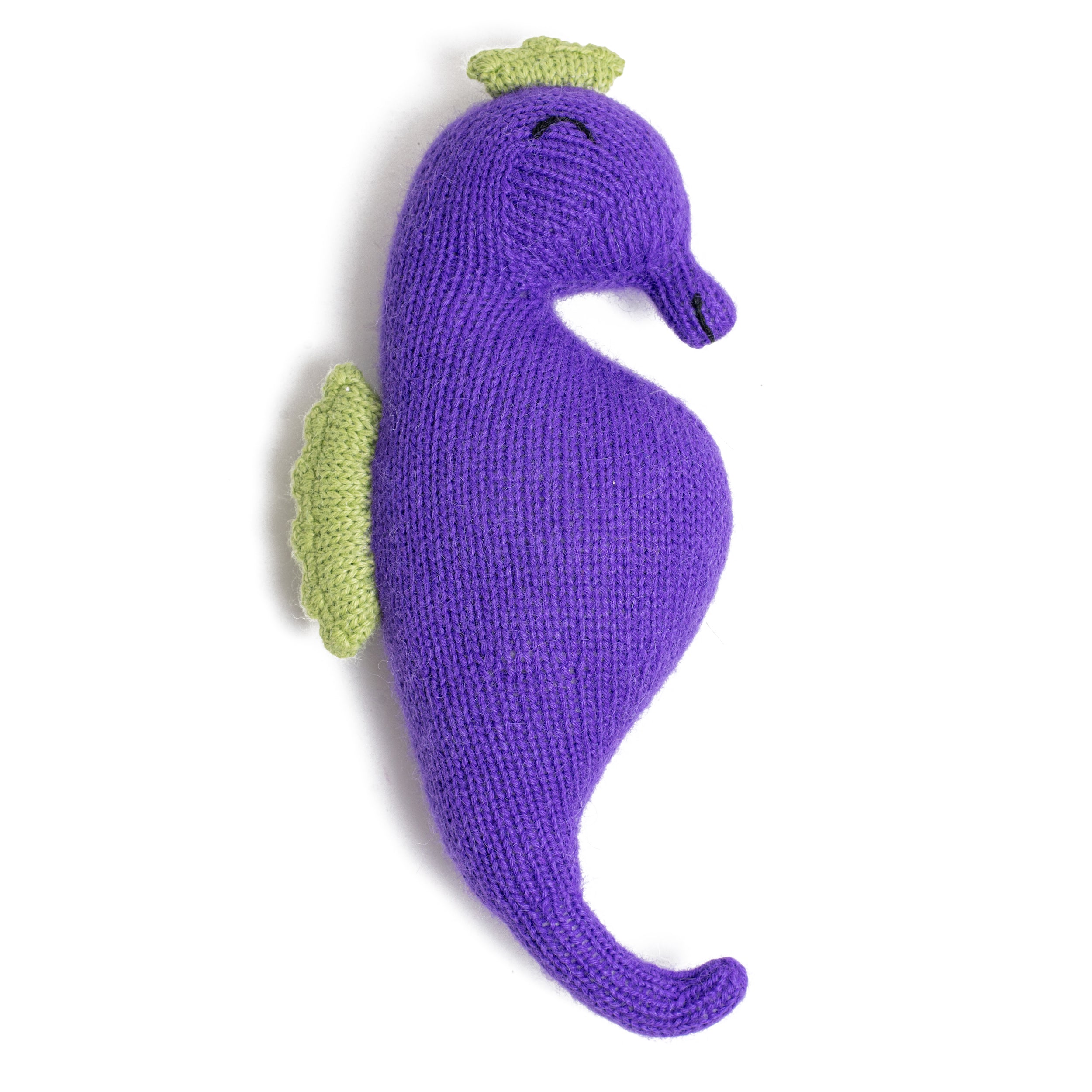 Knit Alpaca Stuffed Seahorse Toy