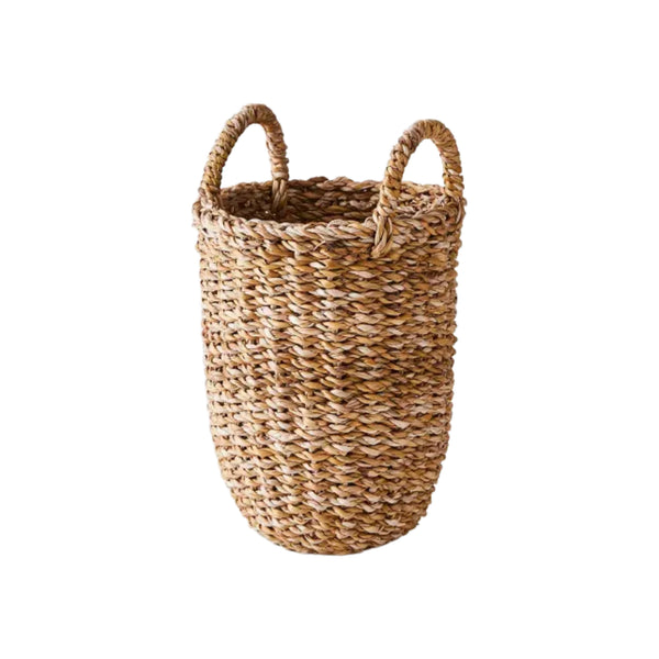 Handwoven Jute Storage Baskets with Handles