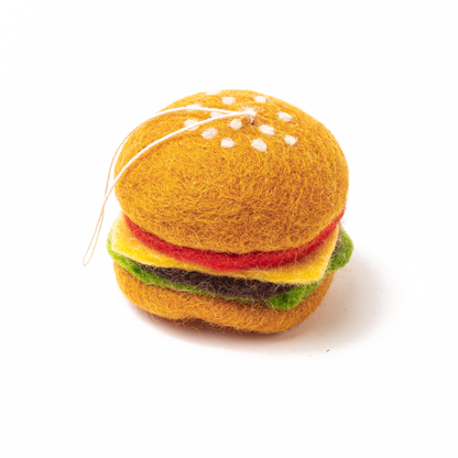 Felt Burger Ornament