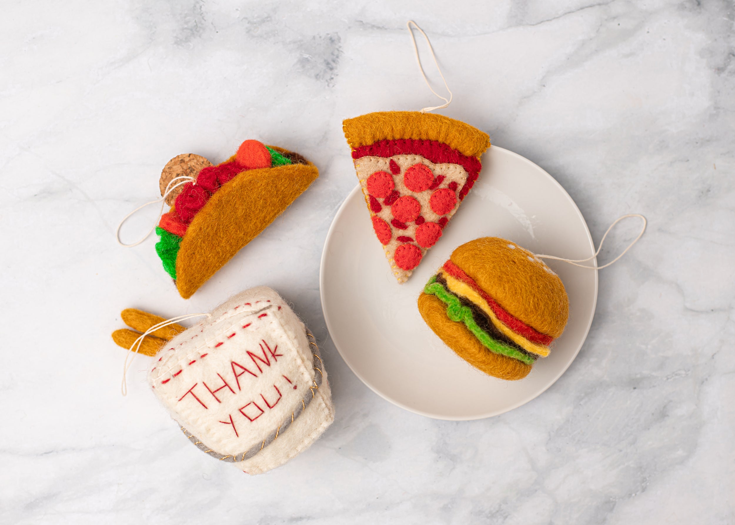 Felt Burger Ornament