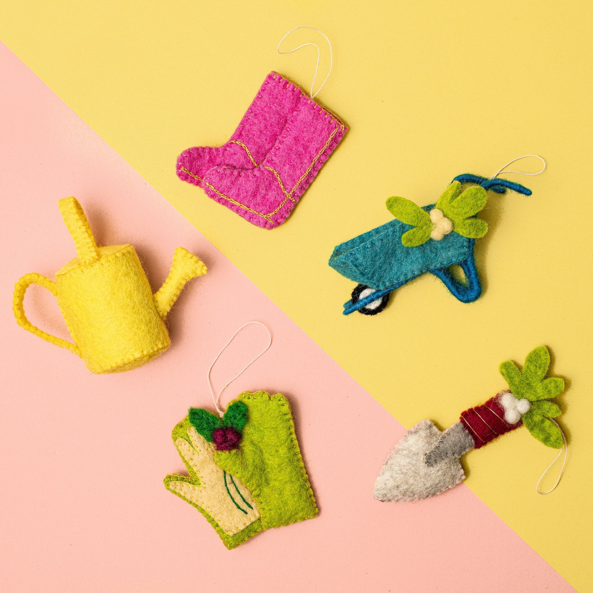 Felt Wheelbarrow Ornament