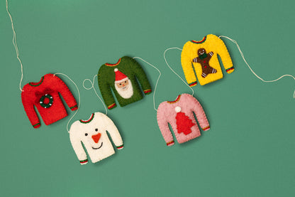 Felt Holiday Sweater Garland