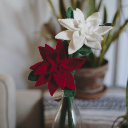 Felt Poinsettia Flower