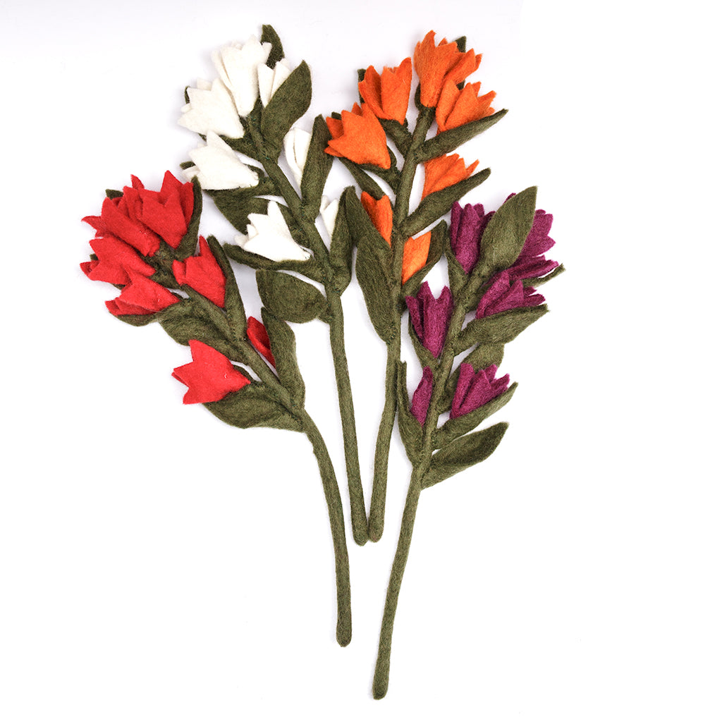 Felt Indian Paint Brush Flowers