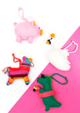 Flying Pig Knit Ornament