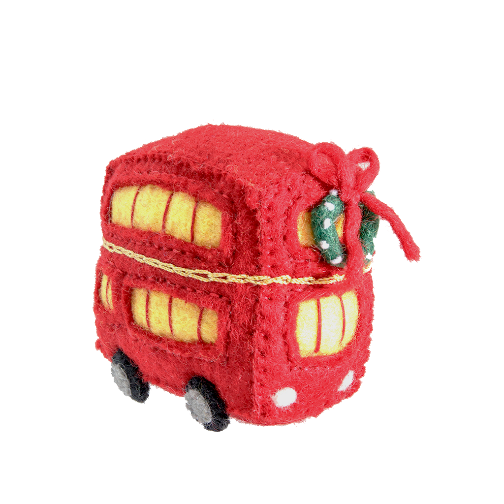 Felt Double Decker Bus Ornament