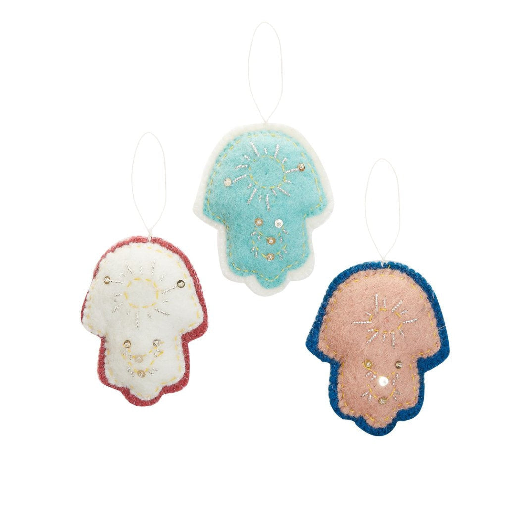 Felt Hamsa Hand Ornament